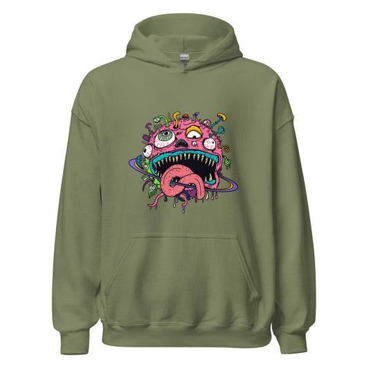 The Weirdest Planet Face Hoodie