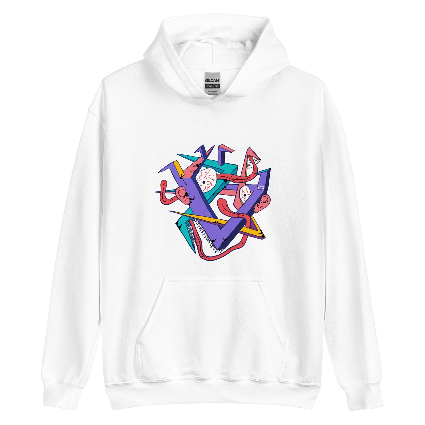 Zigzag face Hoodie